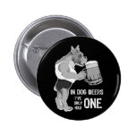 In Dog Beers  For Dark Background Pin