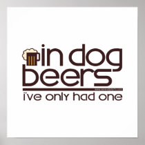 In Dog Beers (w/Mug)... Poster