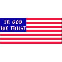In God We Trust American Flag Photo Cutout