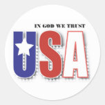 In God We Trust label Round Sticker