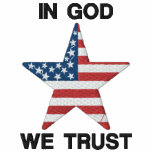 IN GOD WE TRUST MEN'S EMBROIDERED SHIRT