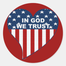 In God We Trust Round Sticker