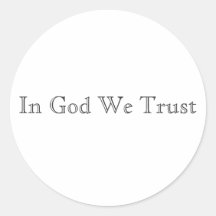 In God We Trust Sticker