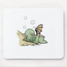 In his house at R'lyeh dead Cthulhu waits dreaming Mousepad