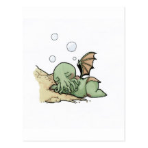 In his house at R'lyeh dead Cthulhu waits dreaming Postcards