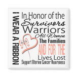 In Honour Collage Tribute Uterine Cancer magnets