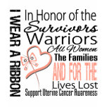 In Honour Collage Tribute Uterine Cancer t-shirts