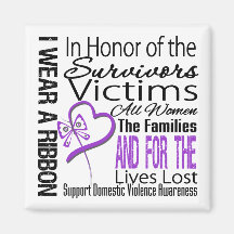 In Honour Tribute Collage Domestic Violence Magnet