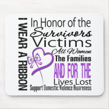 In Honour Tribute Collage Domestic Violence Mousepad