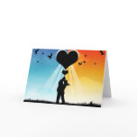 In love under a heart - card