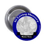 In Loving Memory Button / Blue