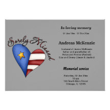 In Loving Memory Custom Announcements