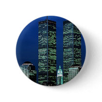 In Memoriam In memory of Twin Towers WTC NYC Pinback Button