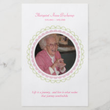 In Memoriam Loving Memory Funeral Photo Hand Out Custom Flyer