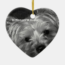 In Memory of Dog Christmas Photo Ornaments