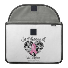 In Memory of My Daughter - Breast Cancer Awareness Sleeves For MacBooks