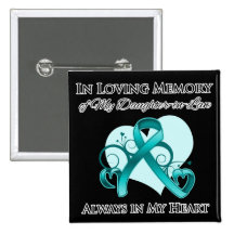 In Memory of My Daughter-in-Law - Ovarian Cancer Button