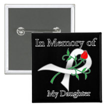 In Memory of My Daughter - Lung Cancer Pin