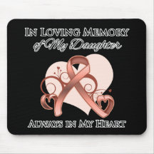 In Memory of My Daughter - Uterine Cancer Mouse Pads