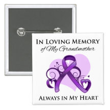 In Memory of My Grandmother - Pancreatic Cancer Button
