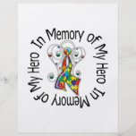 In Memory of My Hero Autism Angel Wings Full Color Flyer