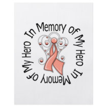 In Memory of My Hero Endometrial Cancer Angel Wing Flyers