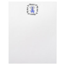In Memory of My Hero Esophageal Cancer Angel Wings Personalized Letterhead