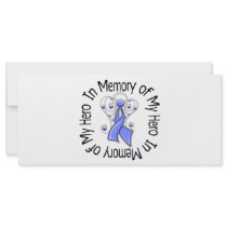 In Memory of My Hero Esophageal Cancer Angel Wings Custom Rack Card