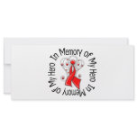 In Memory of My Hero Heart Disease Angel Wings Rack Card Template