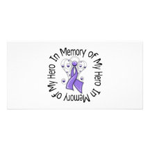In Memory of My Hero Hodgkin's Lymphoma Angel Wing Photo Cards