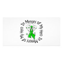 In Memory of My Hero Kidney Cancer Angel Wings Picture Card