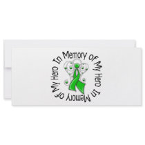 In Memory of My Hero Kidney Cancer Angel Wings Custom Rack Card
