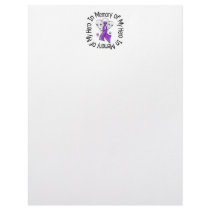In Memory of My Hero Leiomyosarcoma Angel Wings Personalized Letterhead