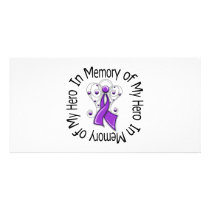 In Memory of My Hero Leiomyosarcoma Angel Wings Photo Greeting Card