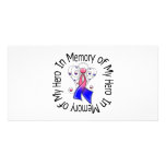 In Memory of My Hero Male Breast Cancer Angel Wing photo cards