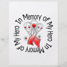 In Memory of My Hero Oral Cancer Angel Wings Flyers
