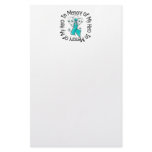 In Memory of My Hero Ovarian Cancer Angel Wings Personalized Stationery