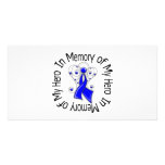 In Memory of My Hero Rectal Cancer Angel Wings Photo Card