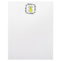 In Memory of My Hero Sarcoma Angel Wings Customized Letterhead