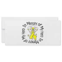 In Memory of My Hero Sarcoma Angel Wings Customized Rack Card