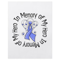 In Memory of My Hero Stomach Cancer Angel Wings Flyer Design