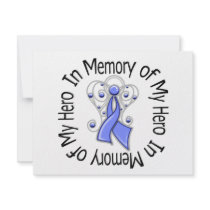 In Memory of My Hero Stomach Cancer Angel Wings Custom Invites