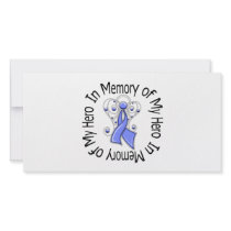 In Memory of My Hero Stomach Cancer Angel Wings Photo Card Template