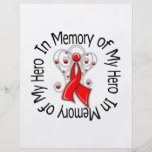 In Memory of My Hero Stroke Angel Wings Flyer Design