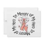 In Memory of My Hero Uterine Cancer Angel Wings invitations