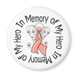 In Memory of My Hero Uterine Cancer Angel Wings magnets