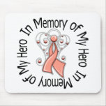In Memory of My Hero Uterine Cancer Angel Wings mousepads