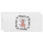 In Memory of My Hero Uterine Cancer Angel Wings rack cards