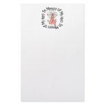 In Memory of My Hero Uterine Cancer Angel Wings stationery