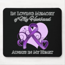In Memory of My Husband - Pancreatic Cancer Mouse Pads